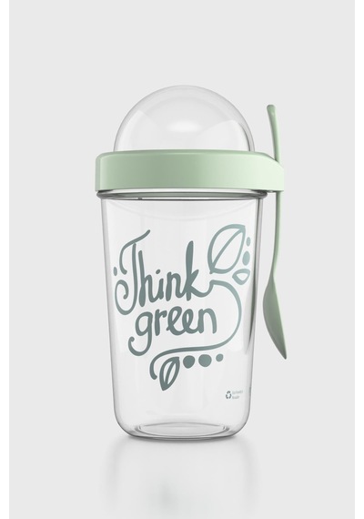Renga Orbit 600 Ml Think Green Desen Tritan Müsli Ve Atıştırmalık Kabı 192009 Yeşil