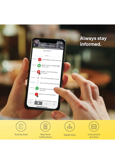 Yale Linus Akıllı Kilit L2 - Siyah - 05/103210/mb, Anahtarsız Erişim, Yale Home Uygulaması İle Kontrol, Entegre Wi-fi, Uzaktan Kilitleme/kilit Açma, Sanal Anahtar, Eş Zamanlı Uyarılar