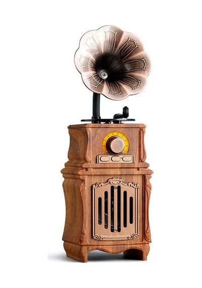 Çeşithane Mini Gramofon Bluetooth Hoparlör Retro Nostaljik Speaker Usb Tf Destekli