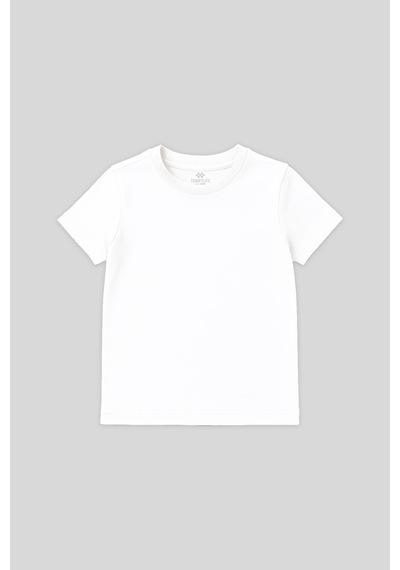 Standart Fit Basic O Yaka 3lü Paket Gri Melanj-antrasit-beyaz Unisex Çocuk T-shirt - 11328 Beyaz - Gri