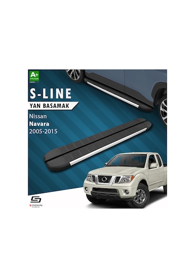 S-dizayn Nissan Navara 2 S-line Aluminyum Yan Basamak 203 Cm 2005-2015 A+ Kalite