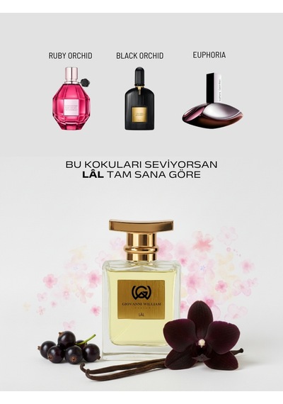 Lâl Kadın Parfüm Edp Parfüm Sexy Siyah Orkide, Frenk Üzümü, Ylang Ylang, Çikolata Çiçeksi