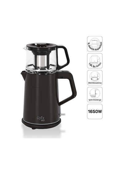 Arzum FL301 Felix Bold 1650 W 1 L Demlik Kapasiteli Çay Makinesi