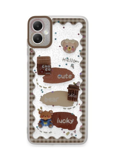 Samsung Galaxy  Uyumlu,  A05 Kılıf Sweet Desenli Silikon Kapak - Şeffaf