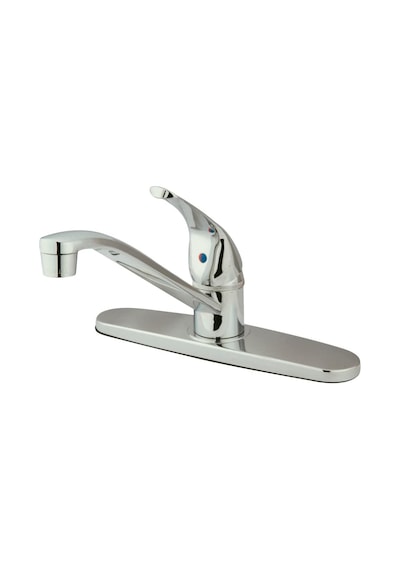 Brass Kb5710 Chatham Tek Kollu Saplı Mutfak Musluğu, Püskürtücüsüz, 20 Cm, Cilalı Krom Açık Bej