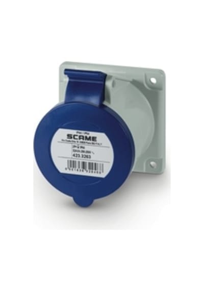 Scame IP44 Mak. Prizi (Düz) 3 x 32 A (2P+E) Monofaze