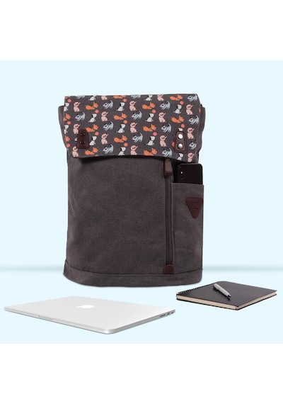 Biggdesign Dogs Vintage Laptop Sırt Çantası Gri