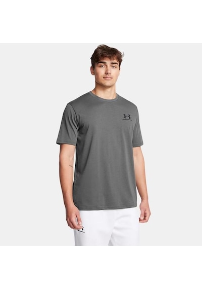 Under Armour Sportstyle Left Chest Erkek Gri Tişört