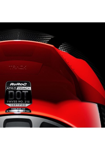 Ruroc At4.0 Track Rosso Kapalı Kask Siyah - Kırmızı