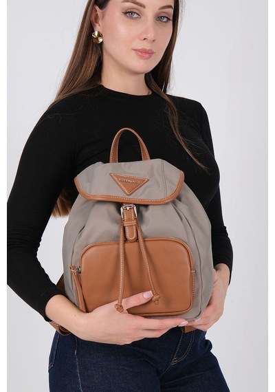 Silver Polo Sp1231 Kadın Sırt Çantası Saten Yeşil-taba