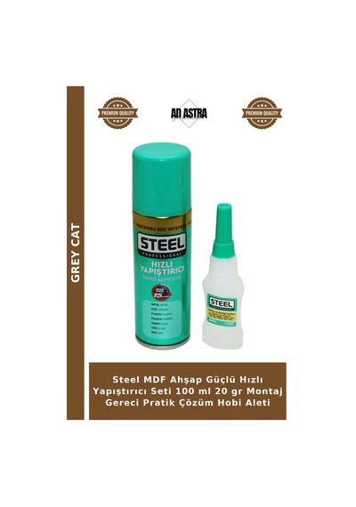 Steel Mdf Ahşap Güçlü Hızlı Yapıştırıcı Seti 100 Ml 20 Gr Montaj Gereci Pratik Çözüm Hobi Aleti