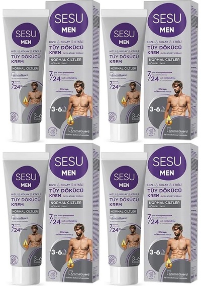 Sesu Tüy Dökücü Krem For Men 100ml 4 Lü Set