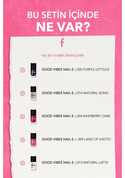 Good Vibes For You Nails 5 Li Oje Seti SET286