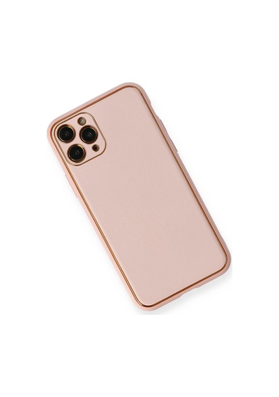 Newface - 841 - iPhone Uyumlu 11 Pro Kılıf Coco Deri Silikon Kapak - Novapazr - - Pembe