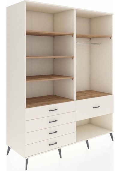 Kronos Gardrop 6 Raflı 5 Çekmeceli Tek Askılı 176x59x221 Aytaşı-çam/aytaşı Beyaz Kronos Gardrop 6 Raflı 5 Çekmeceli Tek Askılı 176x59x221 Aytaşı-çam/aytaşı Beyaz