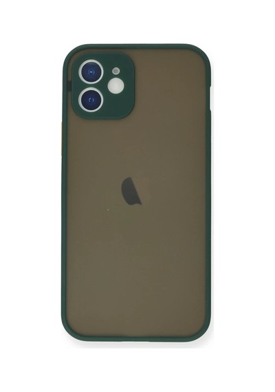 Apple Uyumlu iPhone 12 Mini Uyumlu Kılıf Montreal Silikon Kapak - Yeşil