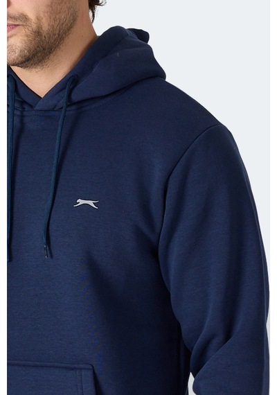 Slazenger Moonlıght I Erkek Kapüşonlu Koyu Lacivert Sweatshırt