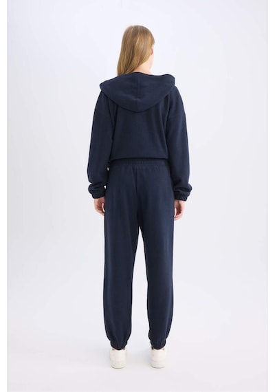Defacto Coool Beli Paçası Lastikli Basic Düz Jogger Eşofman Altı E1478AX24WNNV241 Lacivert