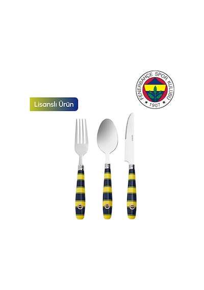 Karaca X Fenerbahçe 18 Parça 6 Kişilik Çatal Kaşık Bıçak Takımı Lacivert