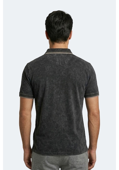 Slazenger Zale Erkek Polo Yaka Siyah Tişört