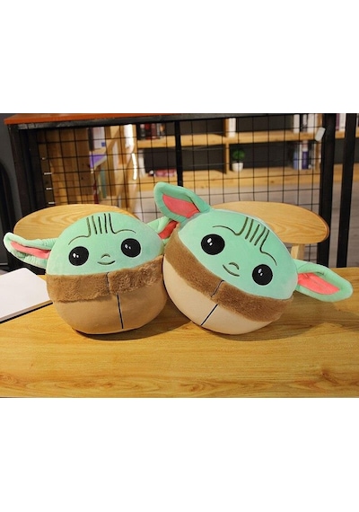 İthal Ürün Kürklü Kumaş Baby Yoda Star Wars Mandalorian Bebek Yoda Figür Peluş Oyuncak 15 Cm