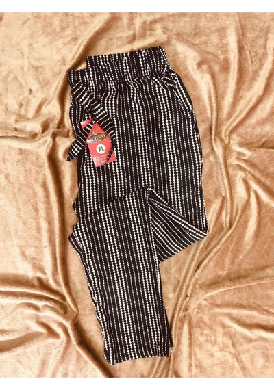 Rahat Kalıp Cepli Süet Pijama Altı Siyah