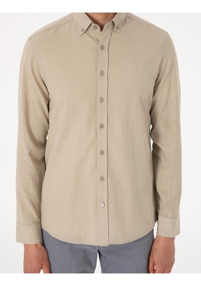 Pierre Cardin Erkek Haki Gömlek Desenli 50307025-vr027 Haki