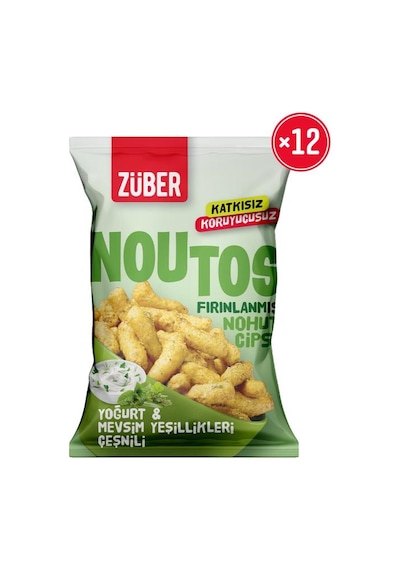 Züber Noutos Nohut Cipsi Yoğurt ve Mevsim Yeşillikleri 12 x 55 G