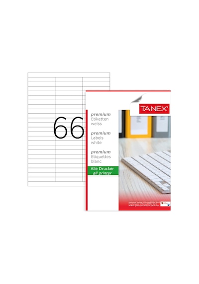 Tanex Tw-4066 70X12 MM Laser Etiket 100 Ad.