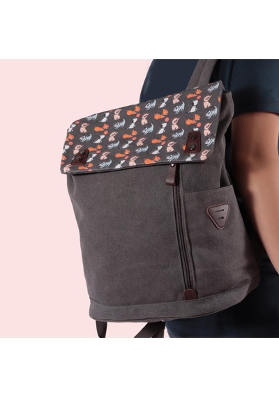 Biggdesign Dogs Vintage Laptop Sırt Çantası Gri