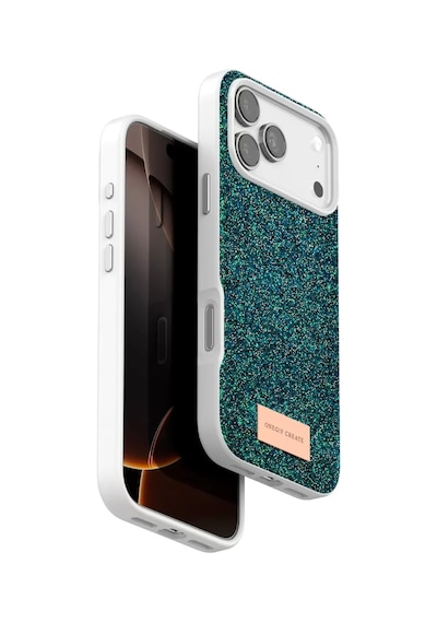 Onegif Apple İphone 17 Pro Bright Simli Kapak - Koyu Yeşil