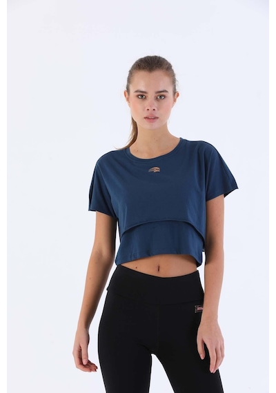 Maraton Sportswear Comfort Kadın Bisiklet Yaka Kısa Kol Basic Navymelanj Crop Top 20868 Navy Lacivert Maraton Sportswear Comfort Kadın Bisiklet Yaka Kısa Kol Basic Navymelanj Crop Top 20868 Navy Lacivert