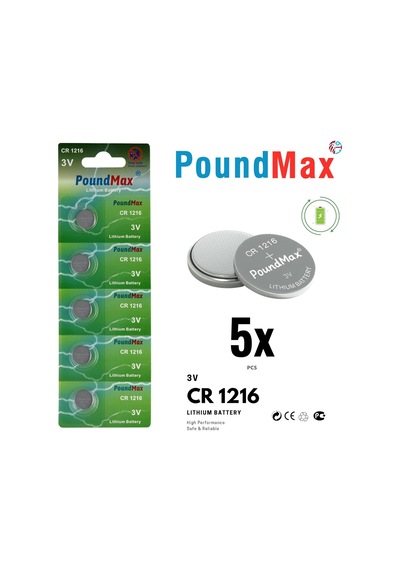 Lexroo 1216 Dl1216 3v Lityum Düğmeli Pil 5'li Paket