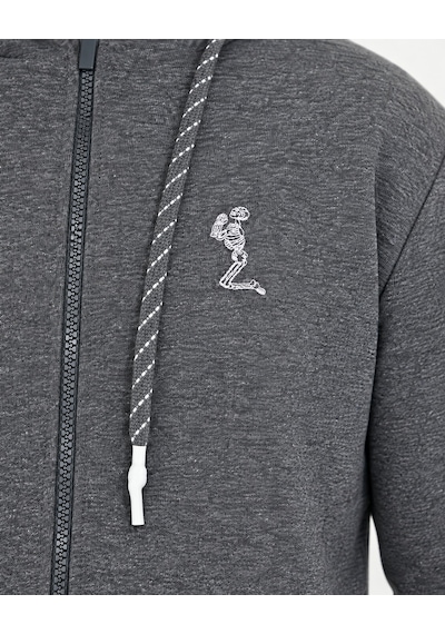 Polo State Erkek Antrasit Melanj Fermuarlı Kapüşonlu Regular Fit Sweatshirt