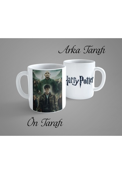 Harry Potter Ölüm Yadigarları 4 Porselen Kupa Bardak Beyaz