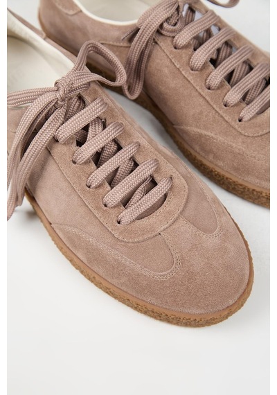Krahe Palminteri Erkek Hakiki Deri Bağcıklı Vizon Sneakers