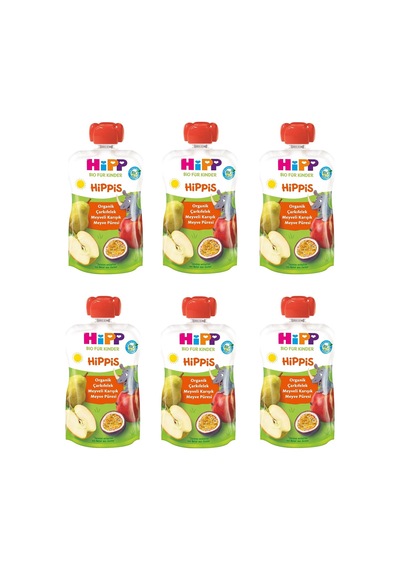 Hipp Organik Çarkıfelek Meyveli Karışık Meyve Püresi 100 G 6 Adet