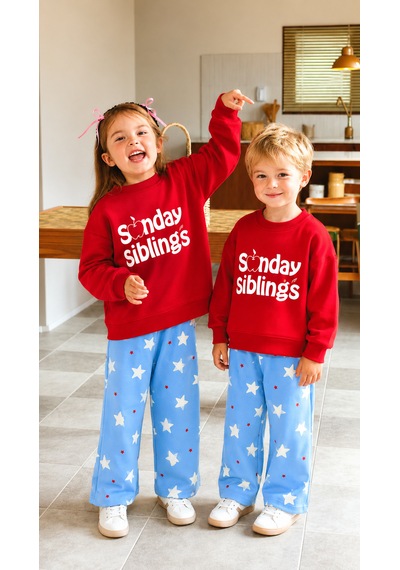 Elzo Collection Unisex Slogan Baskılı Üst Alt Yıldız Baskılı 3 İplik Kumaş Alt Üst Eşofman Takım Çok Renkli Elzo Collection Unisex Slogan Baskılı Üst Alt Yıldız Baskılı 3 İplik Kumaş Alt Üst Eşofman Takım Çok Renkli
