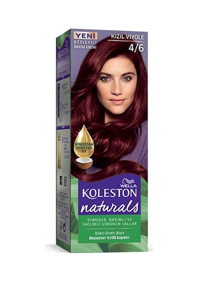 Hubrendy Tedarik Naturals Saç Boyası Kızıl Viyole 4/6