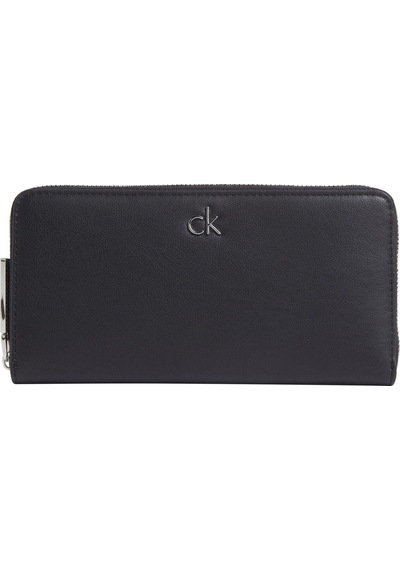 Calvin Klein Ck Re-lock Large Zip Around Siyah Kadın Cüzdan-8434 Siyah