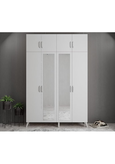Açelya Portmanto Vestiyer Beyaz  M8- 180 cm