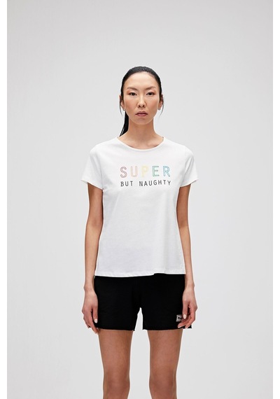 Bad Bear Super Tee Kadın Tişört 21.03.07.009Off-White Beyaz