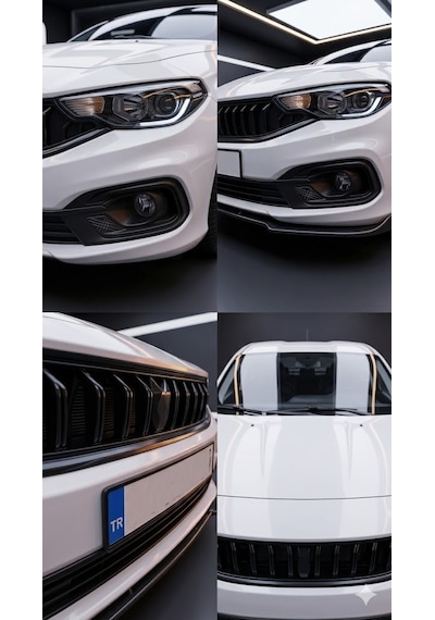 Fiat Egea 2020 Sonrası Bmw M Dizayn Ön Panjur Piano Black Işıksız Hb & Sedan Siyah