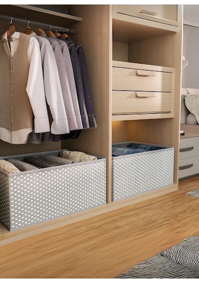 Modern Çok Bölmeli Dolapiçi Organizer Gri