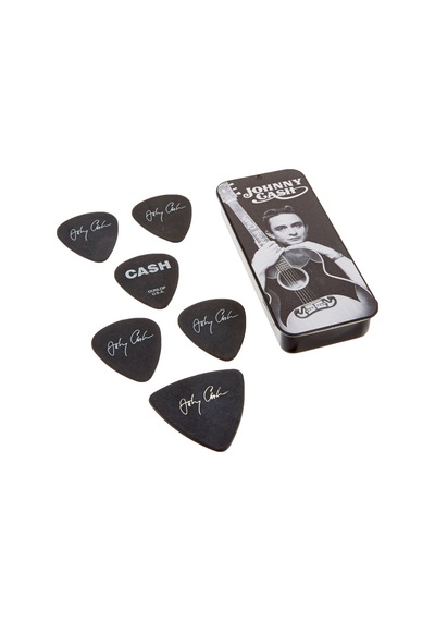 Jim Dunlop Jcpt01m Johnny Cash Memphis Pick Tin Medium 5 Adet Pen
