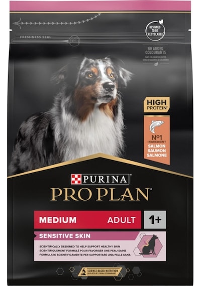 Pro Plan Medium Adult Sensitive Skin Somonlu Orta Irk Yetişkin Köpek Maması 3kg