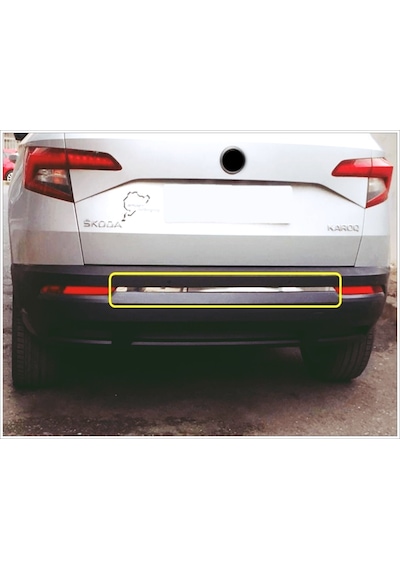 Skoda Karoq Paslanmaz Krom Arka Tampon Çıtası 2017 Üzeri
