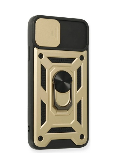 Apple Apple Uyumlu iPhone 11 Pro Kılıf Pars Lens Yüzüklü Silikon - Gold 0.2M-Çok Renkli