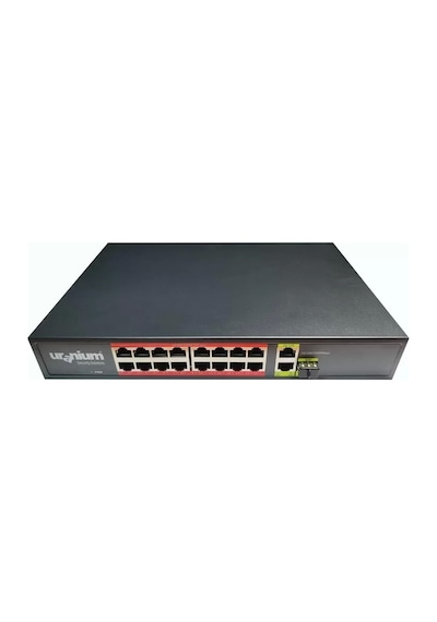 Uranıum Poe-g1621sfp-300w 16 Port Gıgabıt+2xgb Rj45+1xsfp Uplınk Poe Rackmount Swıtch Realtek Chıps