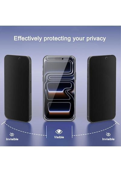 Apple Uyumlu   iPhone 17 Pro Max Görünmez Hayalet Full Kaplayan Anti Static Ekran Koruyucu Cam
